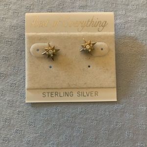 Sterling silver star shaped earrings